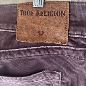 True Religion mauve color corduroys
